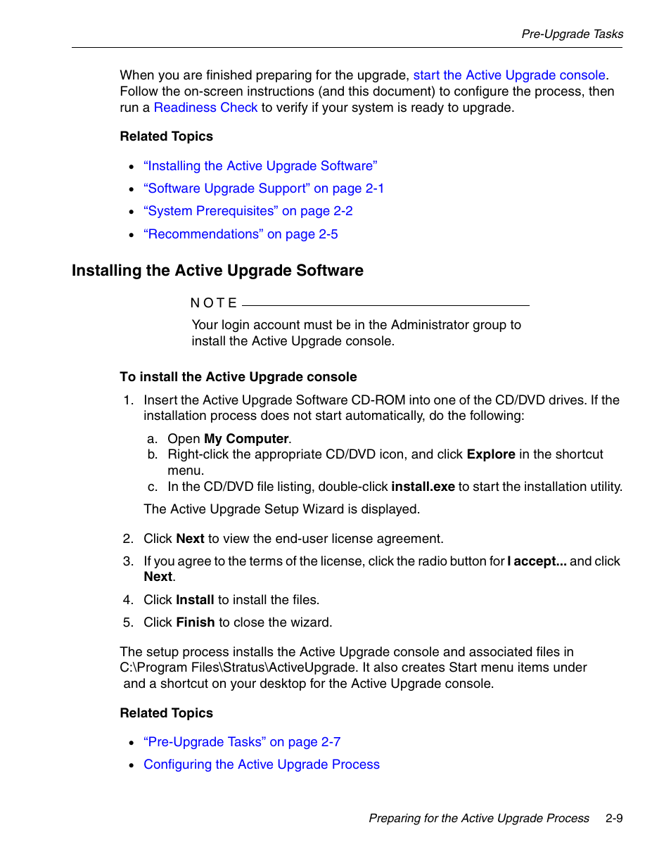 Installing the active upgrade software | NEC 320Fc User Manual | Page 31 / 120