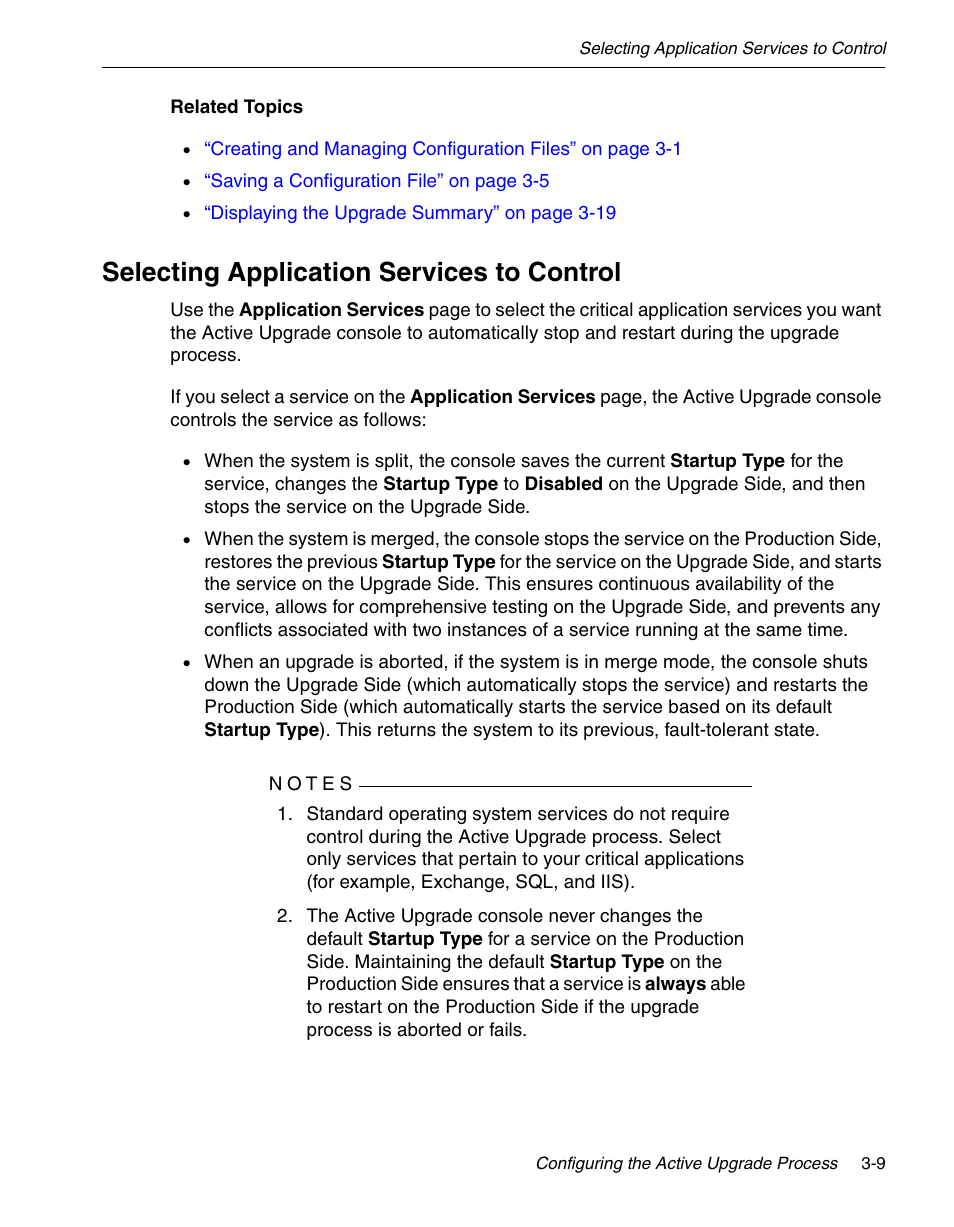 Selecting application services to control | NEC 320Fc User Manual | Page 59 / 120