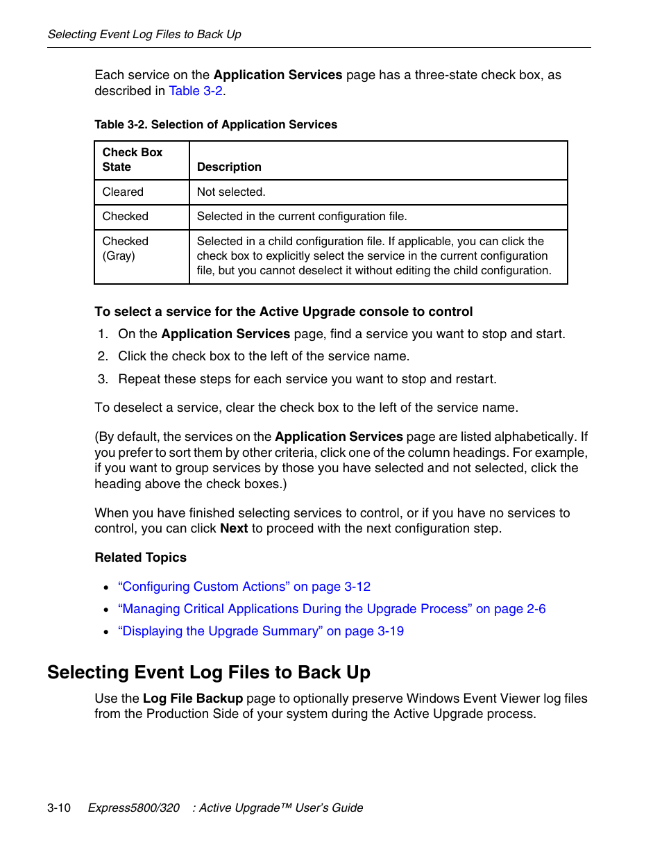 Selecting event log files to back up | NEC 320Fc User Manual | Page 60 / 120