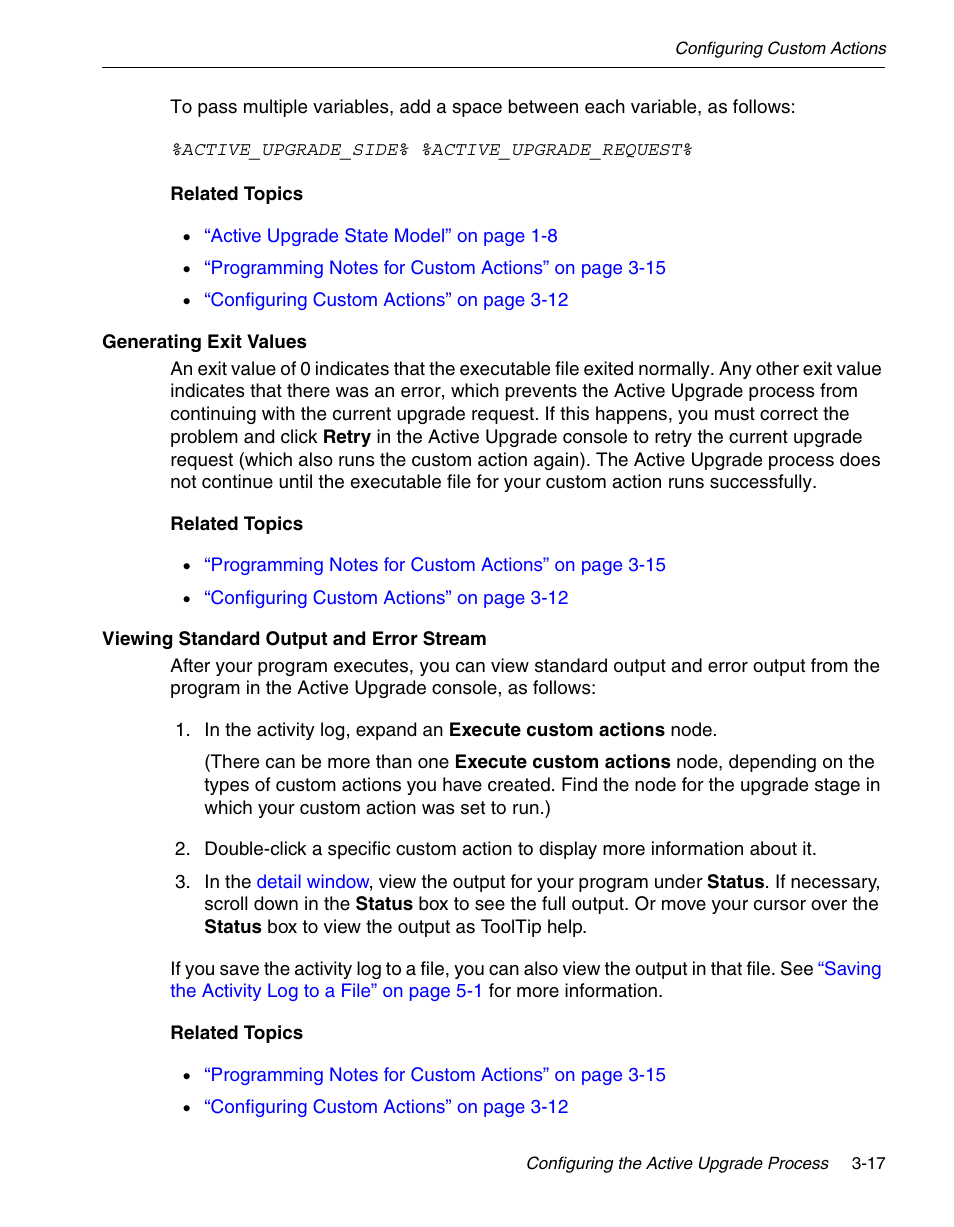 Generating exit values, Viewing standard output and error stream | NEC 320Fc User Manual | Page 67 / 120