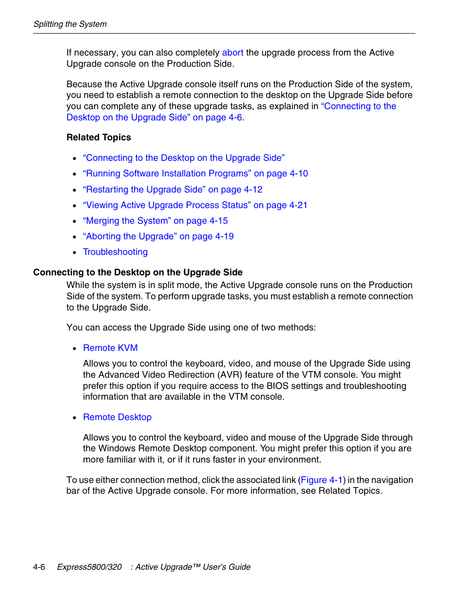 Connecting to the desktop on the upgrade side | NEC 320Fc User Manual | Page 76 / 120