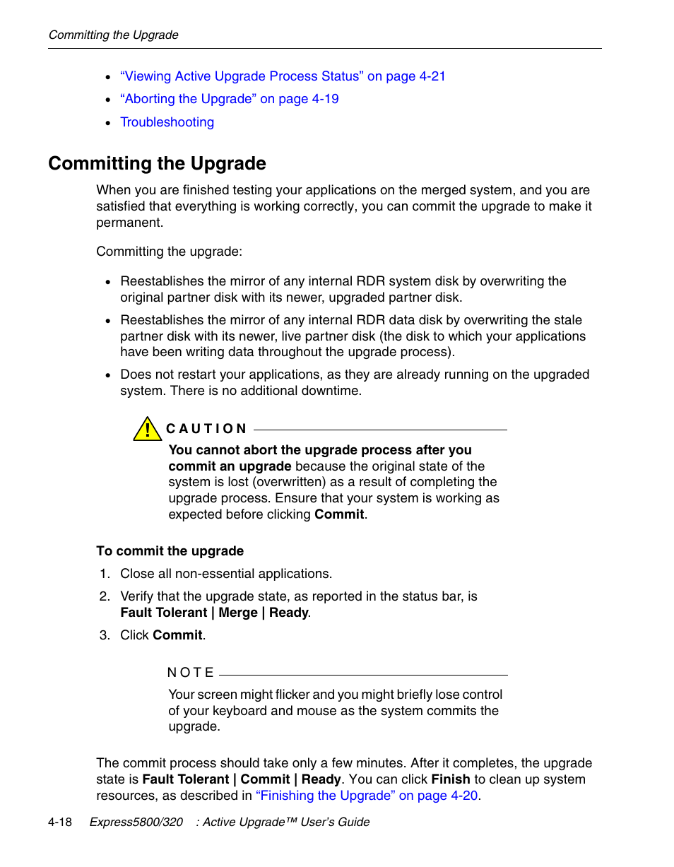 Committing the upgrade | NEC 320Fc User Manual | Page 88 / 120