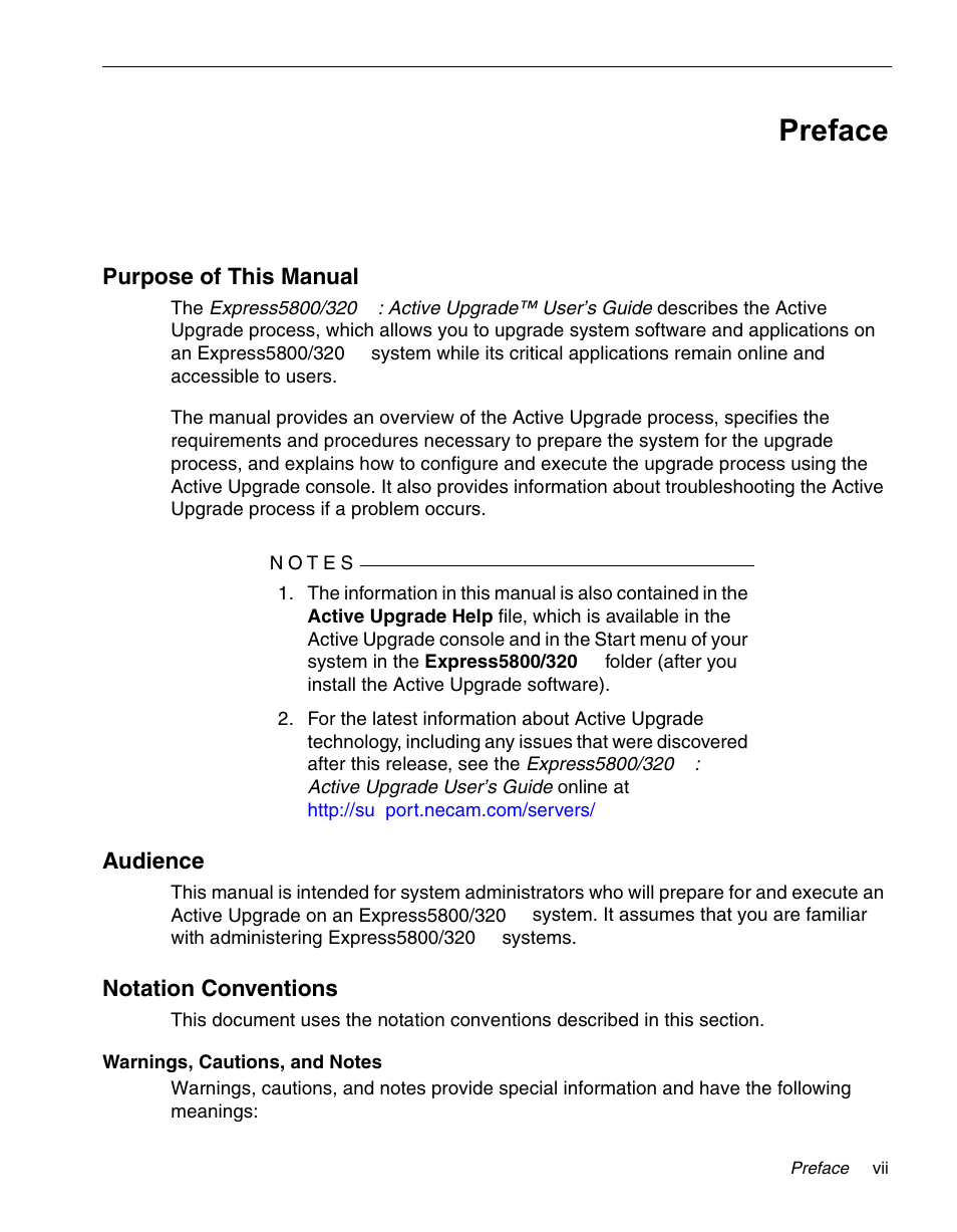 Preface | NEC 320Fc User Manual | Page 9 / 120