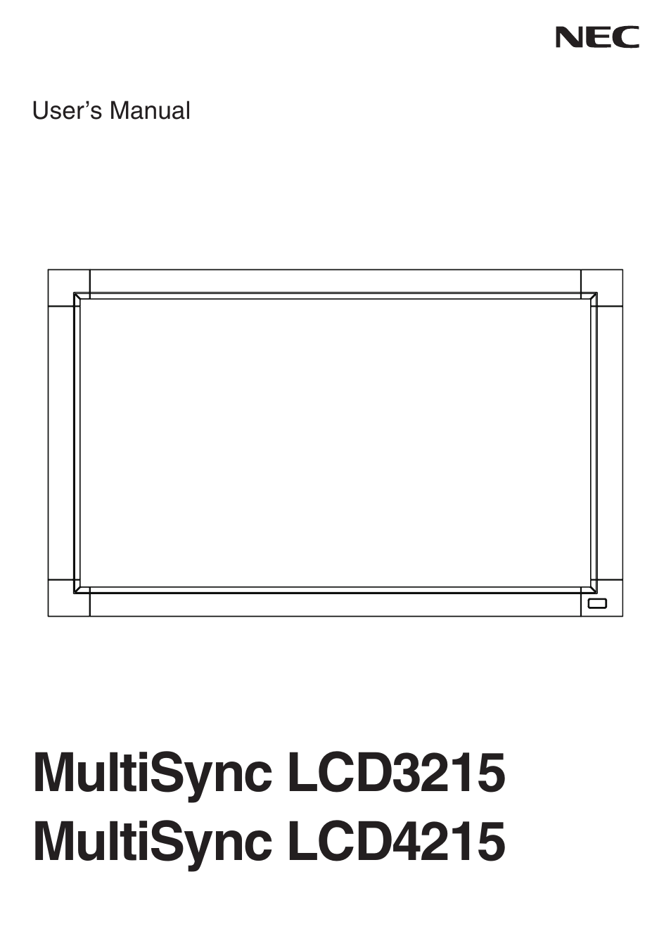 NEC LCD4215 User Manual | 34 pages