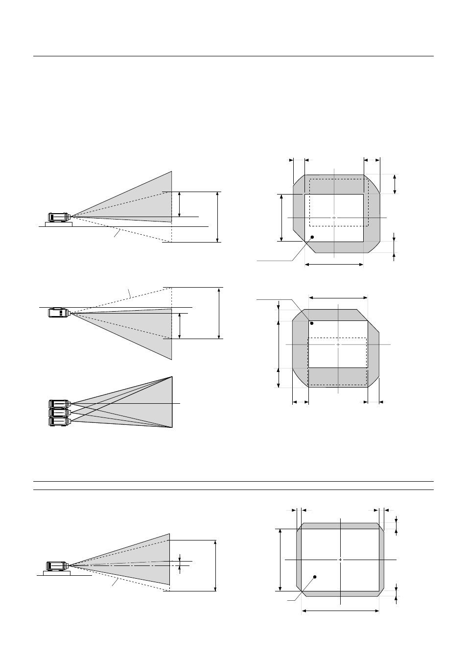 Lens shift adjustable range, E – 9, Fixed lens tl-08sf | NEC XT5100 User Manual | Page 15 / 52