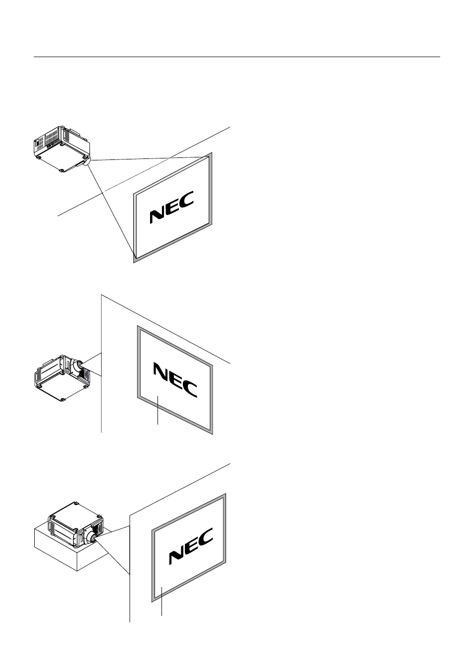 E – 15 projector orientation | NEC XT5100 User Manual | Page 21 / 52