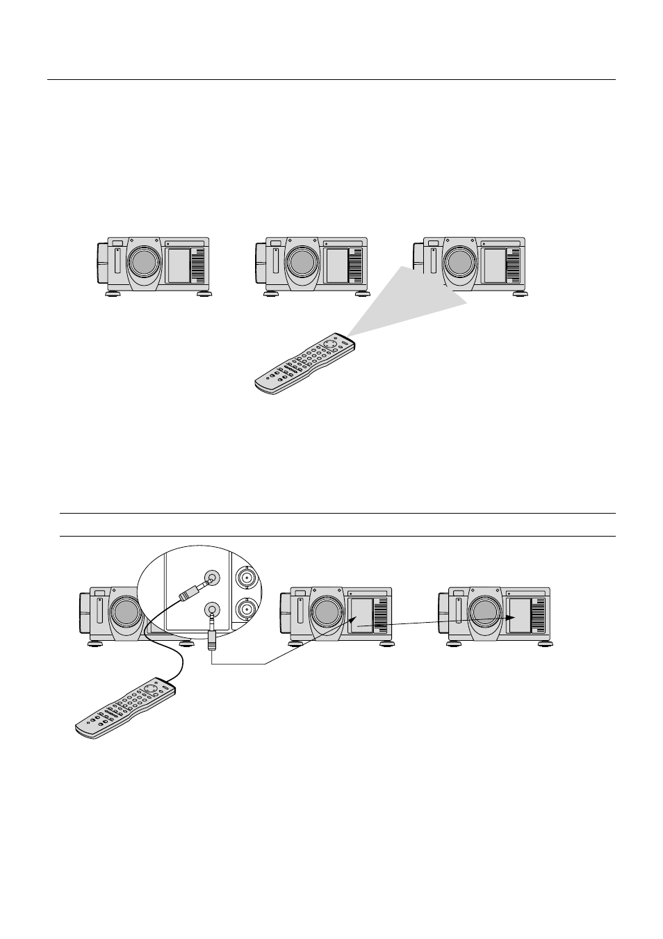 Operating multiple projectors with remote control, E – 22 | NEC XT5100 User Manual | Page 28 / 52