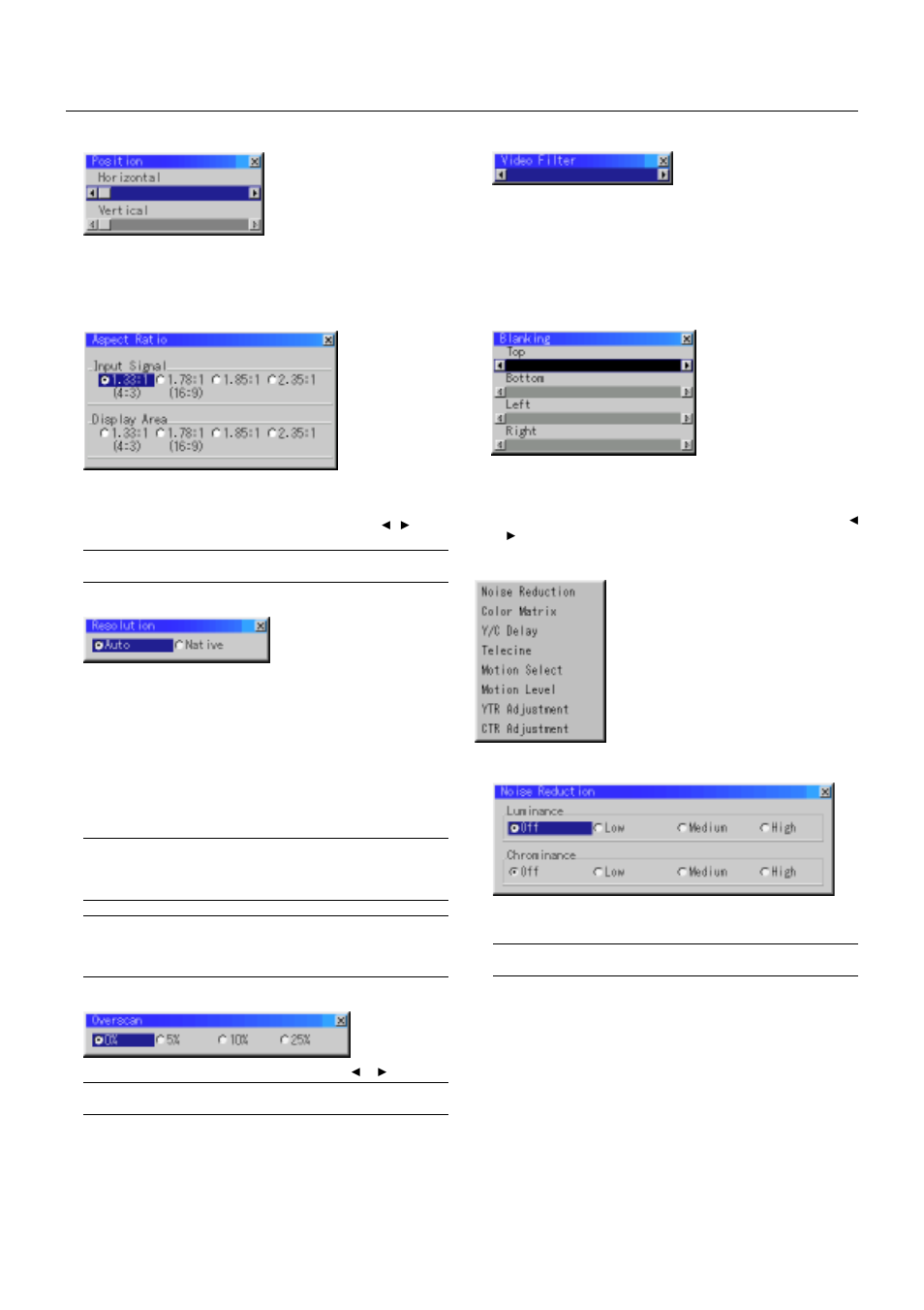 E – 31, Video adj | NEC XT5100 User Manual | Page 37 / 52