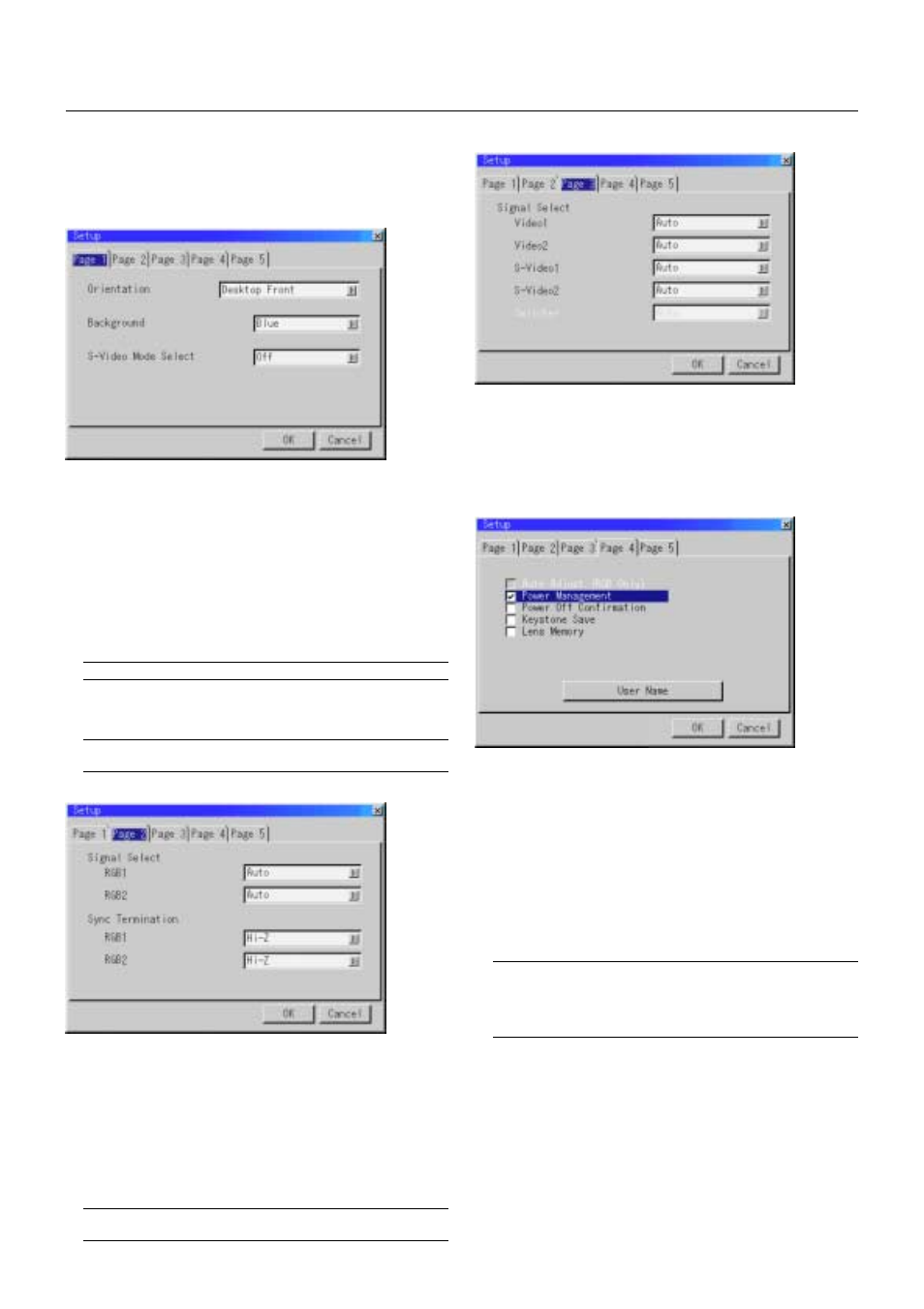 E – 36 setup | NEC XT5100 User Manual | Page 42 / 52