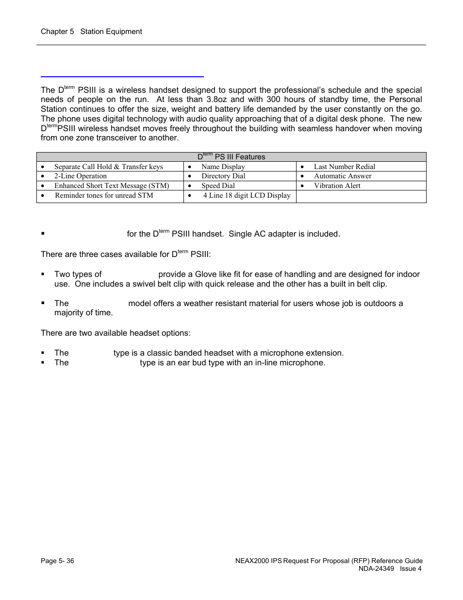 Ps iii wireless handset | NEC NEAX NDA-24349 User Manual | Page 112 / 421