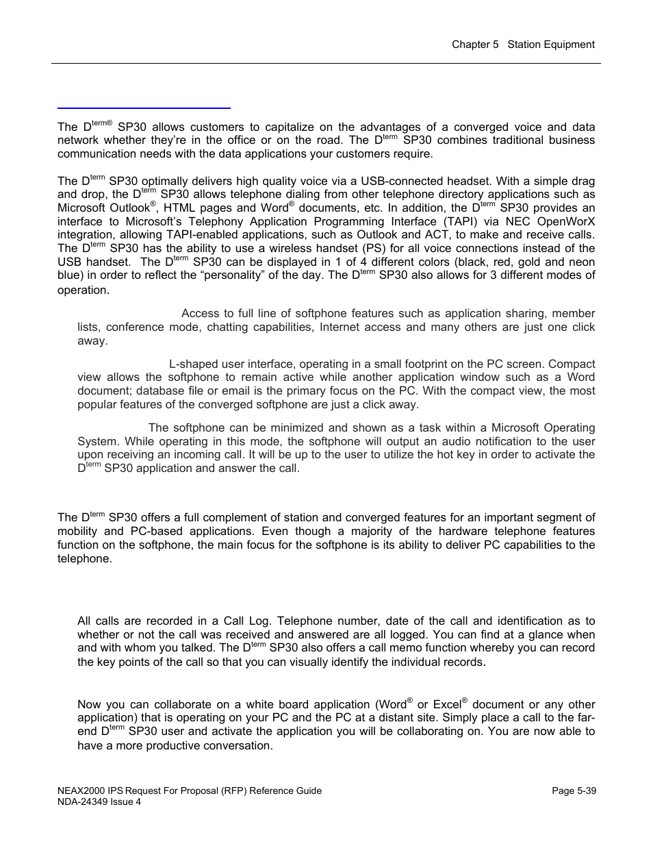 Sp30 softphone | NEC NEAX NDA-24349 User Manual | Page 115 / 421