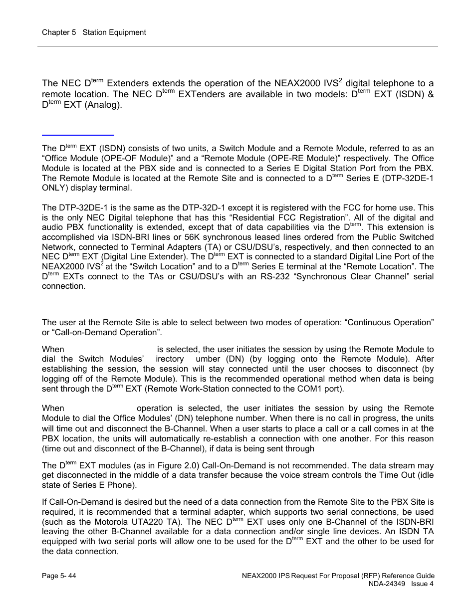 Extenders | NEC NEAX NDA-24349 User Manual | Page 120 / 421