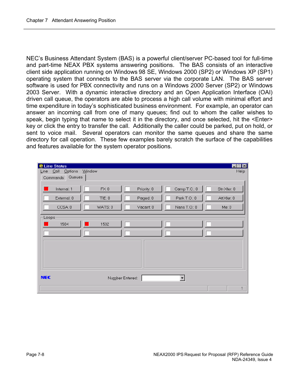 Business attendant system (bas) | NEC NEAX NDA-24349 User Manual | Page 142 / 421