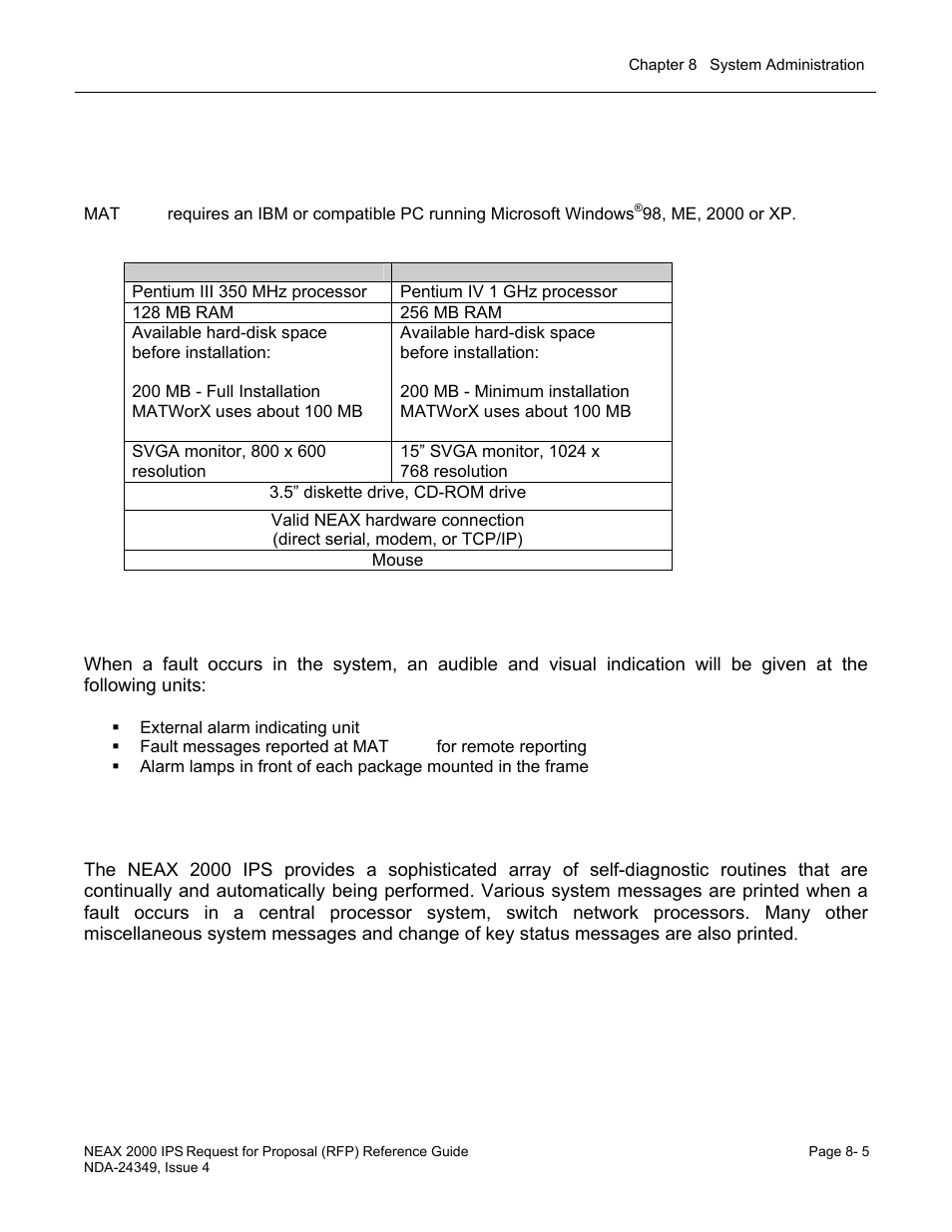 System diagnostics, Self diagnostic/system messages | NEC NEAX NDA-24349 User Manual | Page 153 / 421