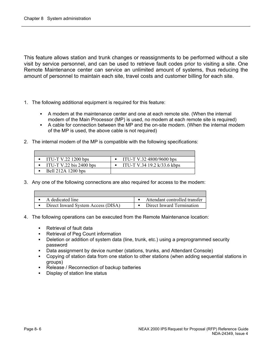 Remote maintenance | NEC NEAX NDA-24349 User Manual | Page 154 / 421