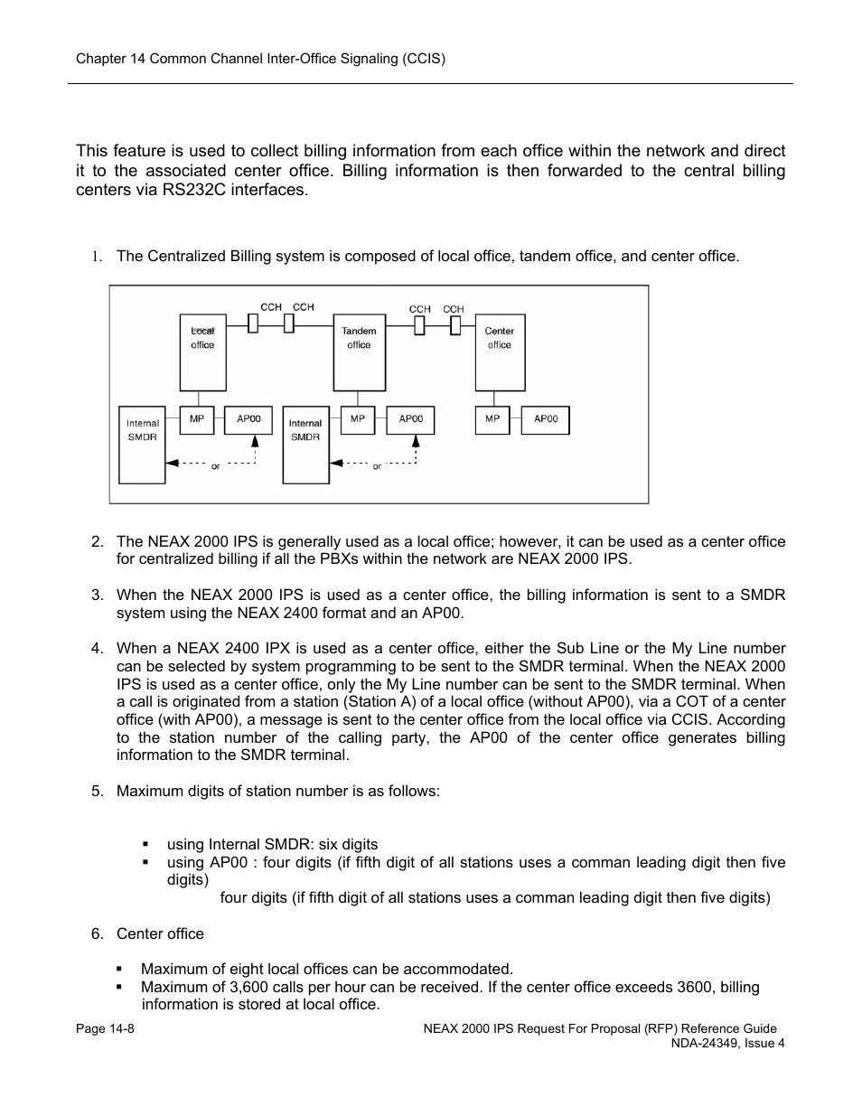 Centralized billing | NEC NEAX NDA-24349 User Manual | Page 300 / 421