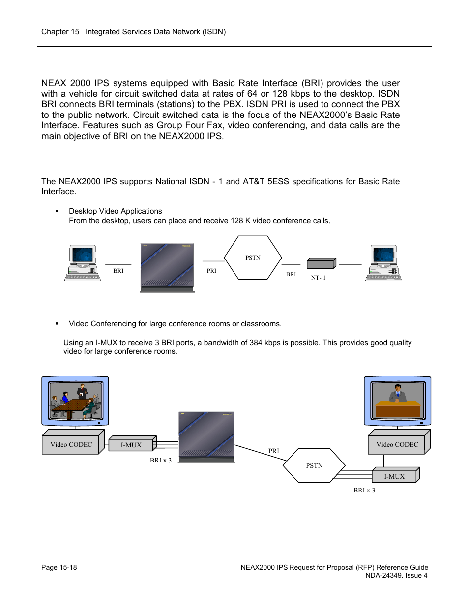 Isdn basic rate interface (bri) | NEC NEAX NDA-24349 User Manual | Page 334 / 421