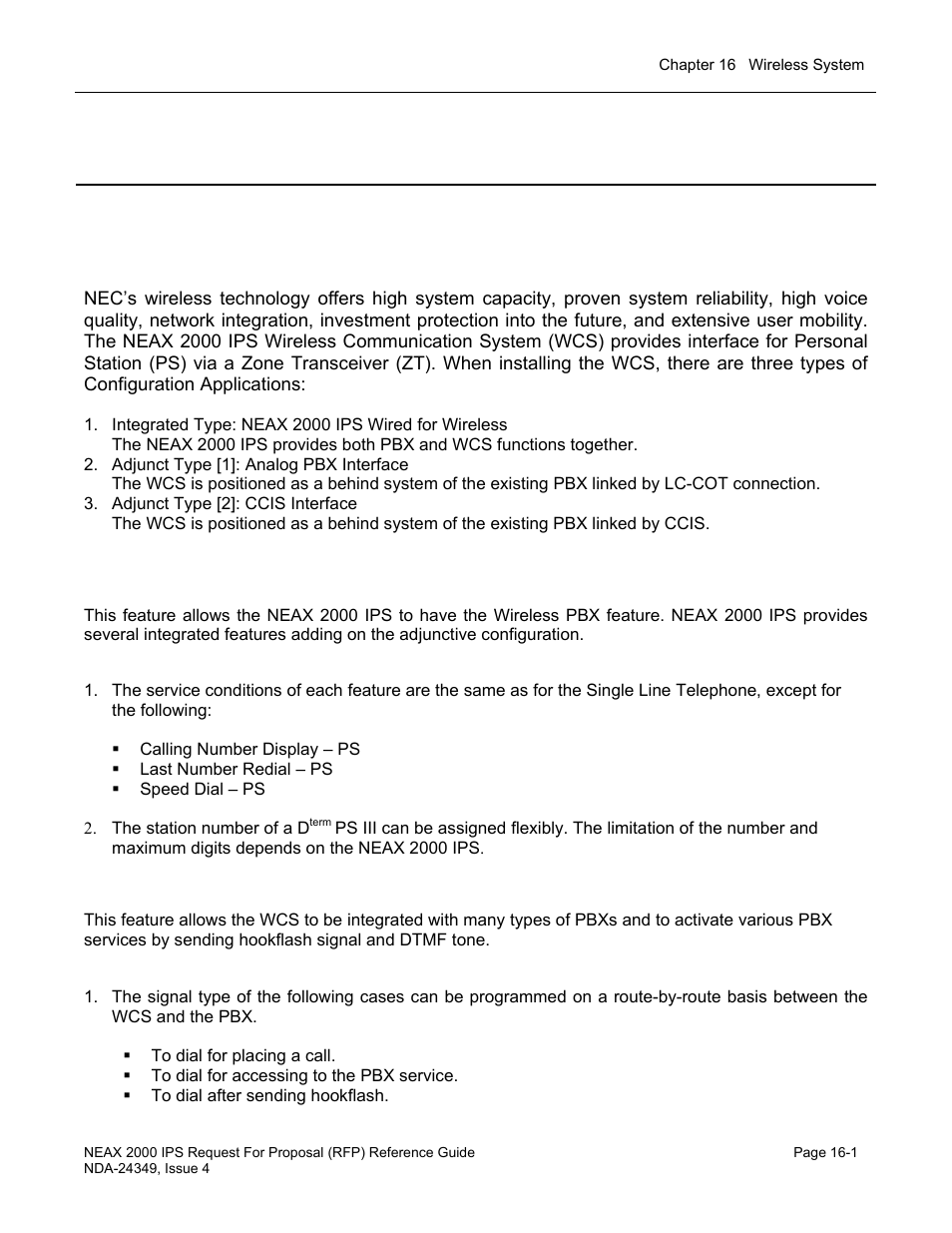 Chapter 16 wireless system, Neax 2000 ips wireless communication system (wcs) | NEC NEAX NDA-24349 User Manual | Page 339 / 421