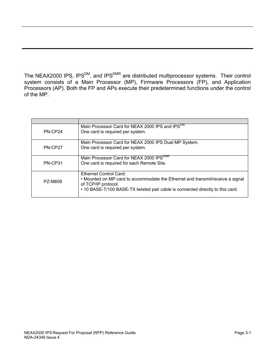 Chapter 3 system highlights, Processors | NEC NEAX NDA-24349 User Manual | Page 53 / 421