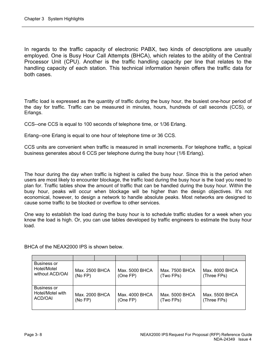 System traffic | NEC NEAX NDA-24349 User Manual | Page 60 / 421