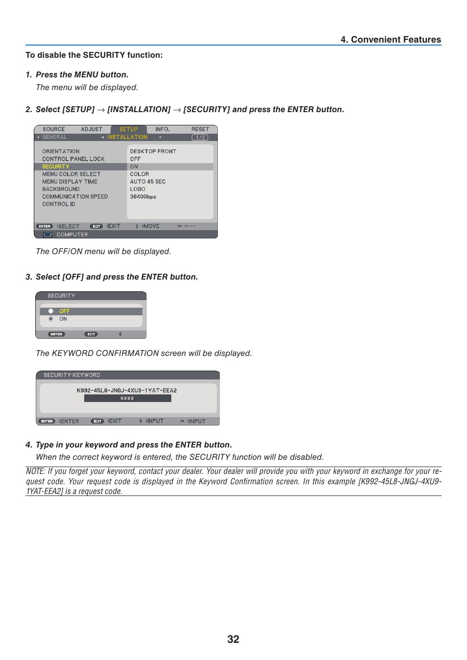 NEC NP41 User Manual | Page 41 / 100