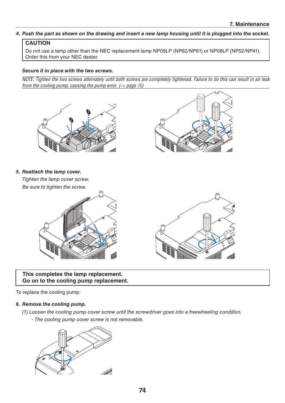 Caution | NEC NP41 User Manual | Page 83 / 100
