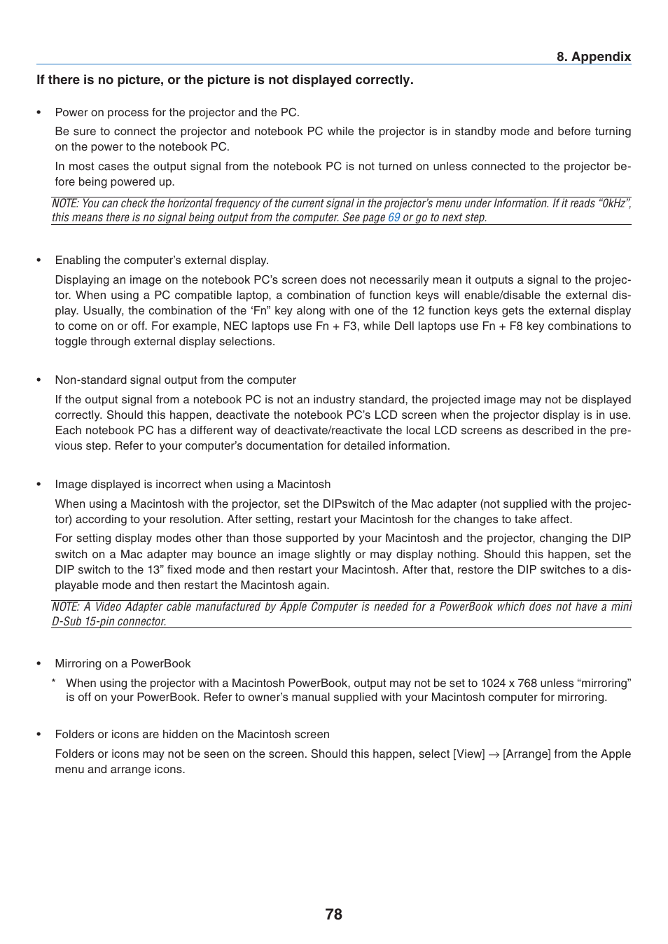 NEC NP41 User Manual | Page 87 / 100