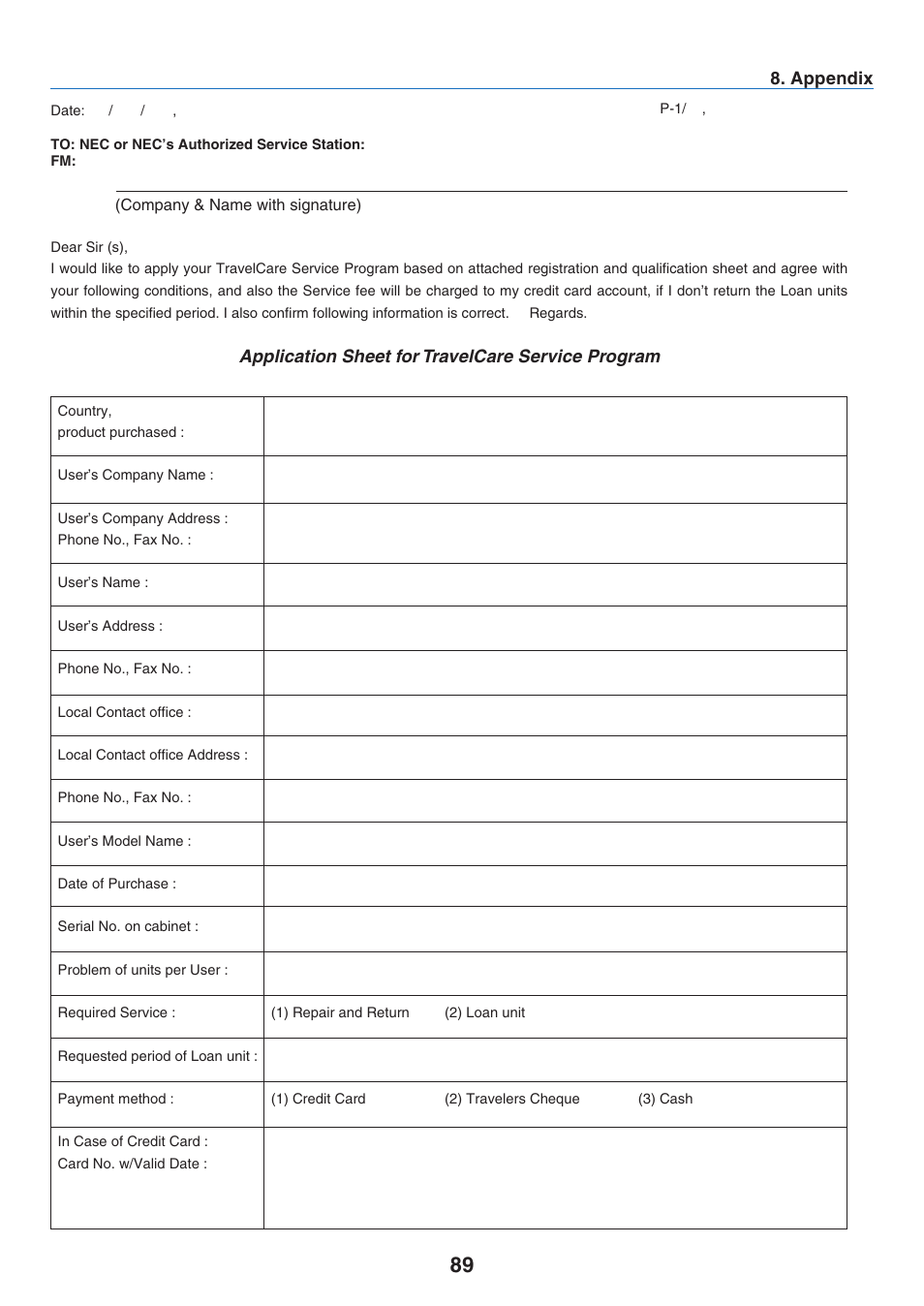 NEC NP41 User Manual | Page 98 / 100