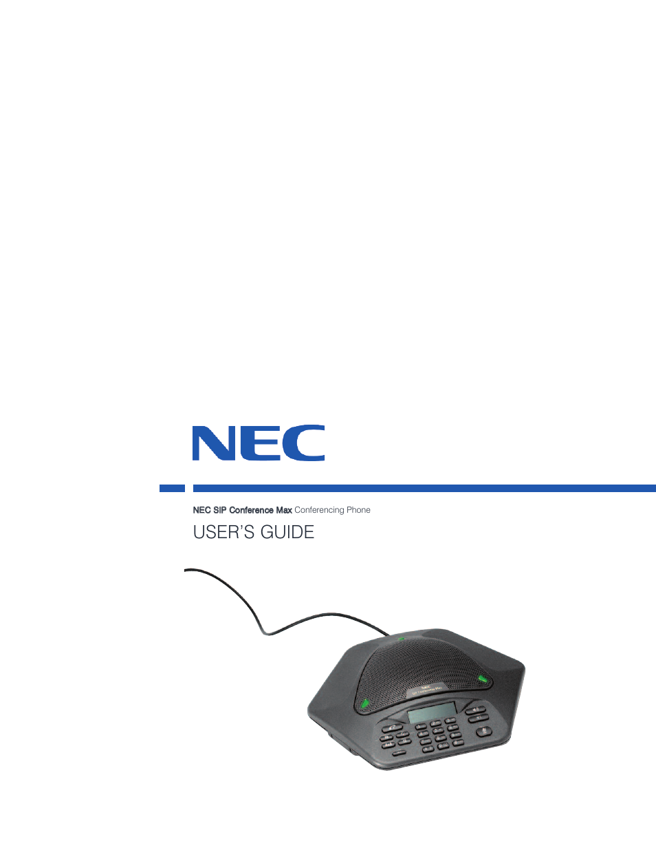 NEC CONFERENCE MAX NDA-31109 User Manual | 5 pages