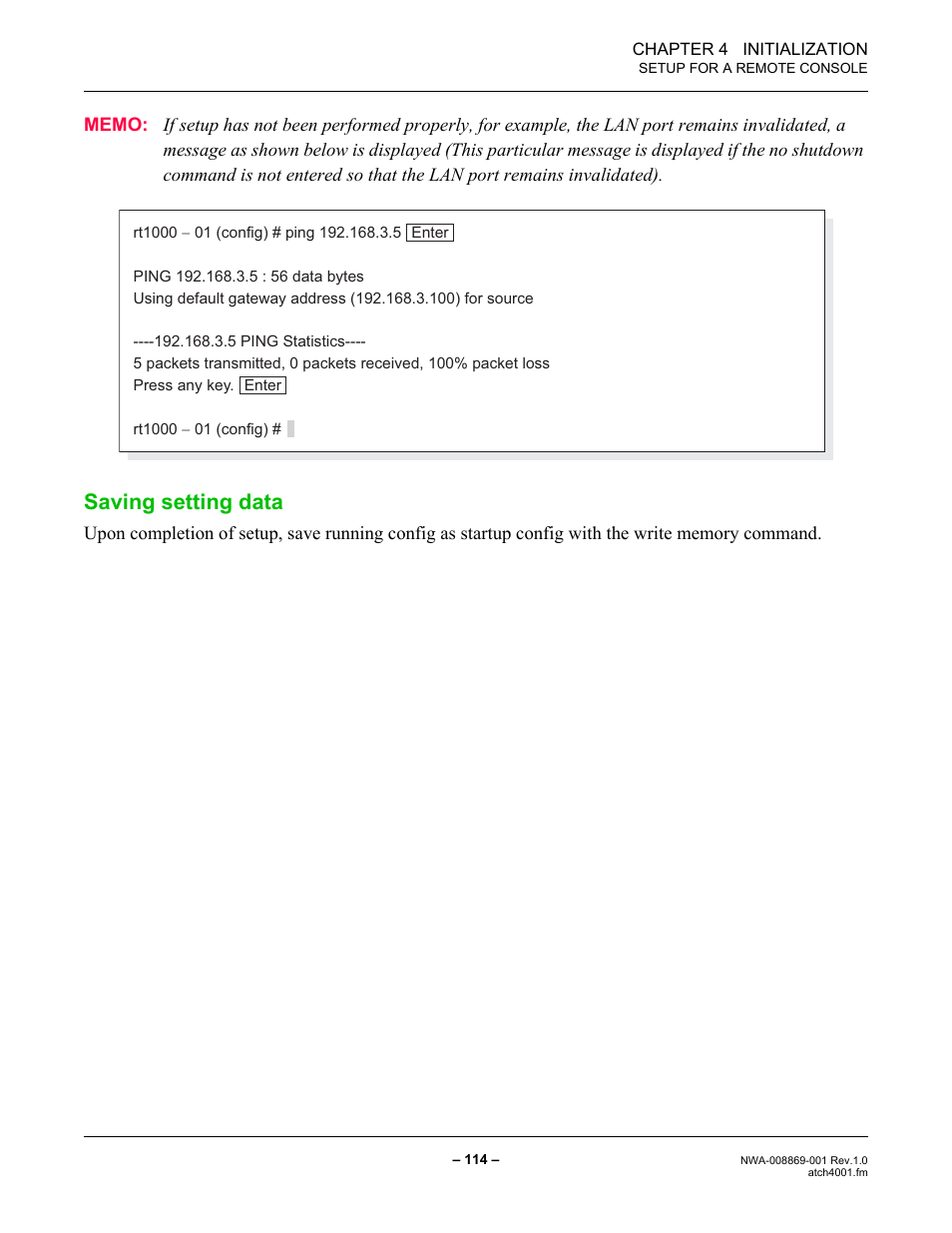 Saving setting data | NEC NEAX IPS NWA-008869-001 User Manual | Page 124 / 180