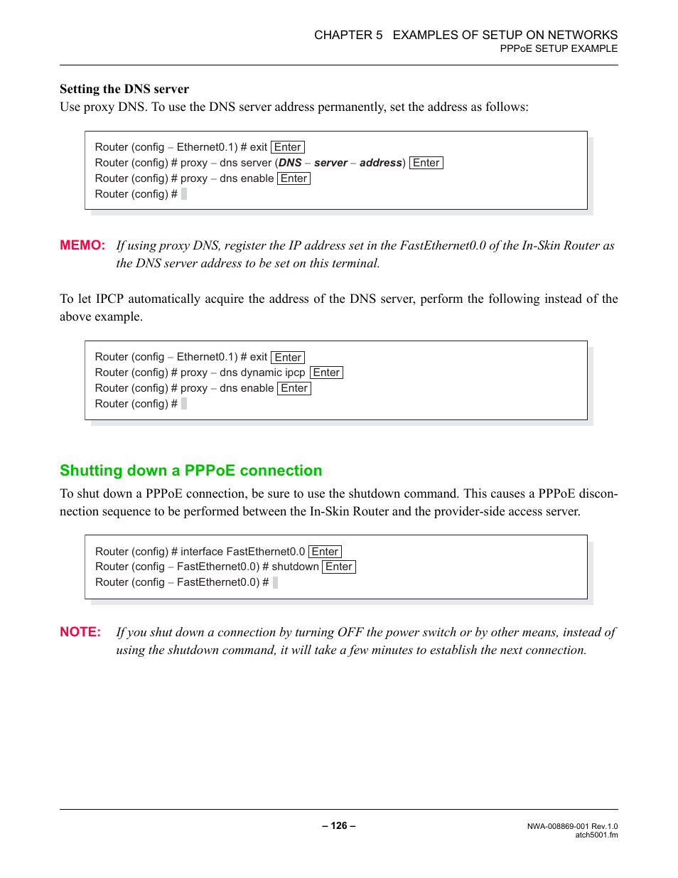 Shutting down a pppoe connection | NEC NEAX IPS NWA-008869-001 User Manual | Page 136 / 180