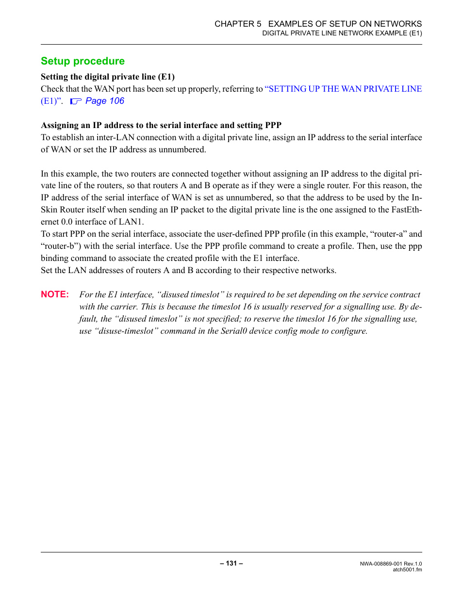 Setup procedure | NEC NEAX IPS NWA-008869-001 User Manual | Page 141 / 180