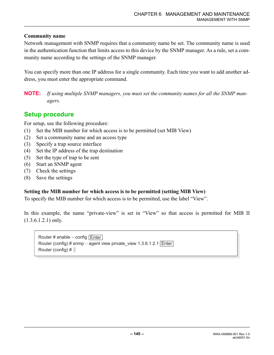 Setup procedure | NEC NEAX IPS NWA-008869-001 User Manual | Page 155 / 180