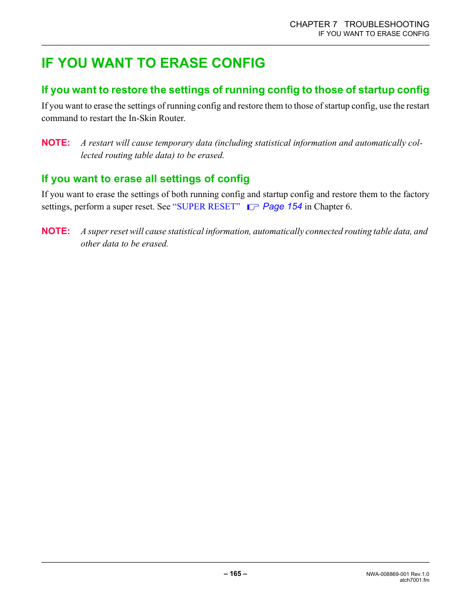 If you want to erase config, If you want to erase all settings of config | NEC NEAX IPS NWA-008869-001 User Manual | Page 175 / 180