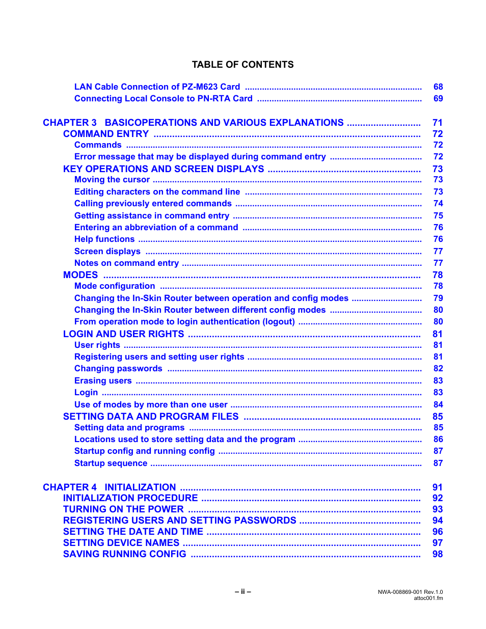 NEC NEAX IPS NWA-008869-001 User Manual | Page 8 / 180