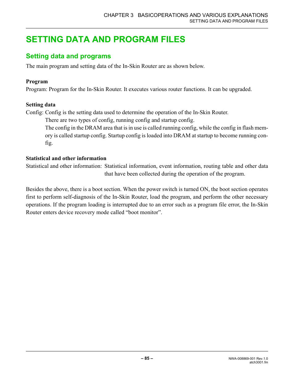 Setting data and program files, Setting data and programs | NEC NEAX IPS NWA-008869-001 User Manual | Page 95 / 180