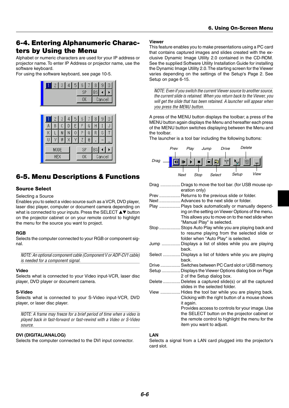 5. menu descriptions & functions | NEC WT600 User Manual | Page 43 / 76