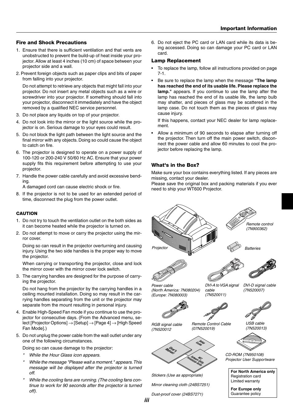 NEC WT600 User Manual | Page 7 / 76