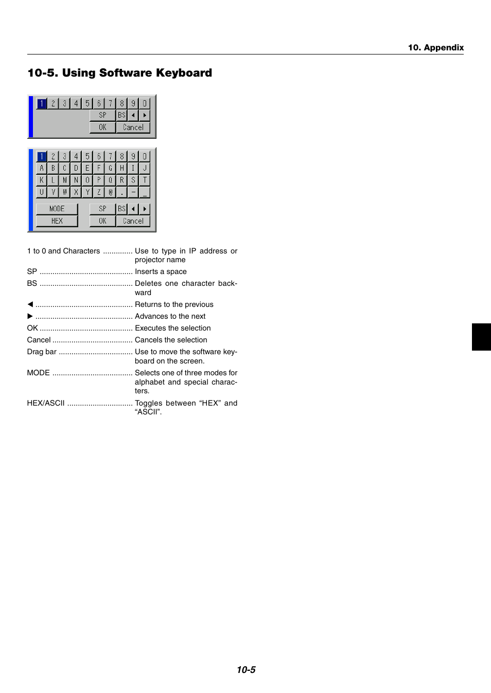 5. using software keyboard | NEC WT600 User Manual | Page 73 / 76