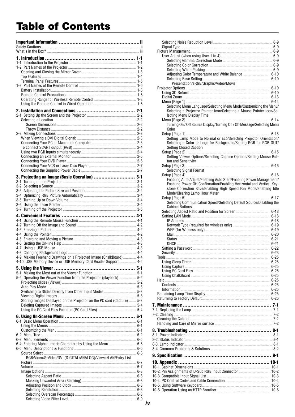 NEC WT600 User Manual | Page 8 / 76