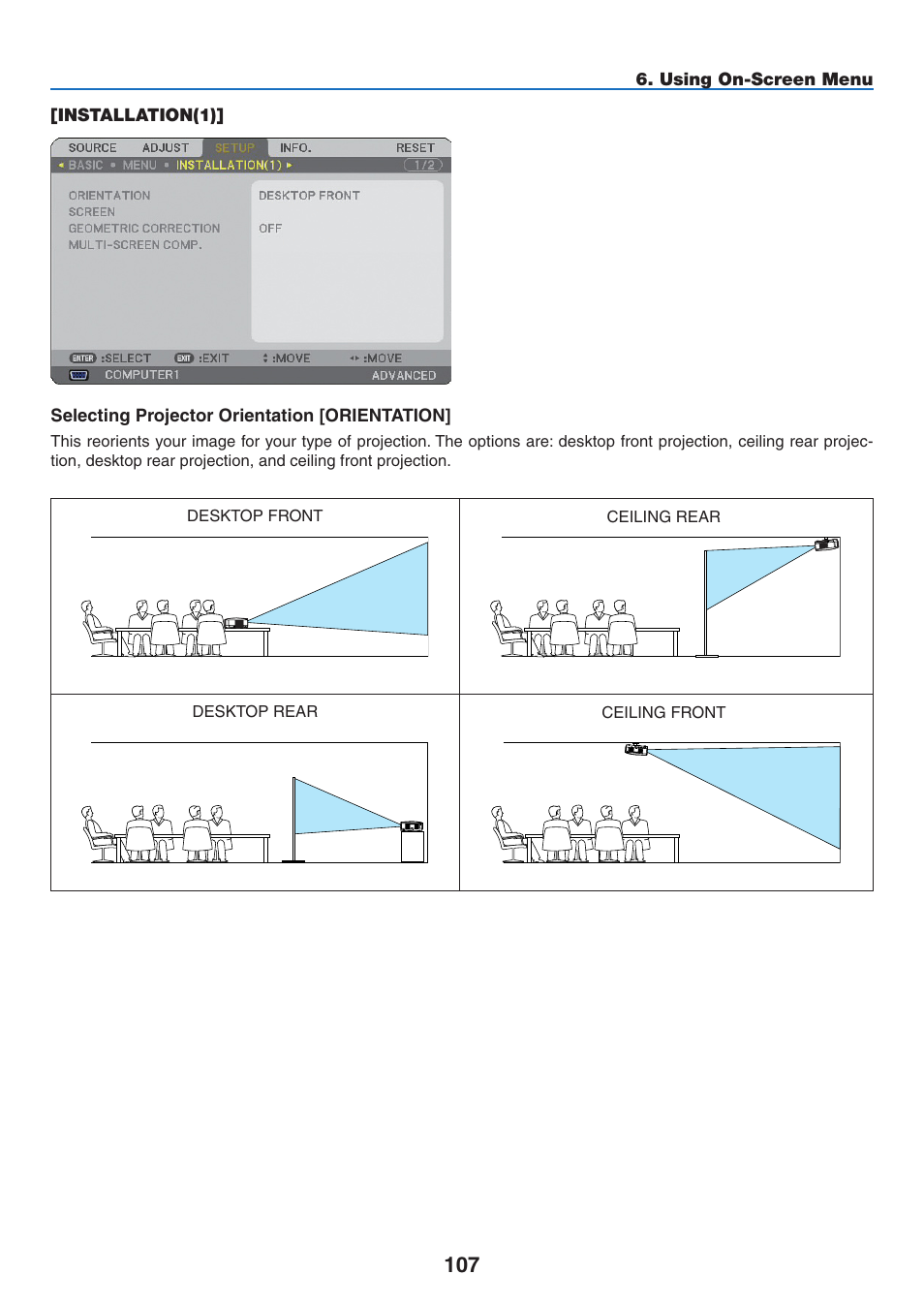 Installation(1) | NEC NP2250 User Manual | Page 121 / 183