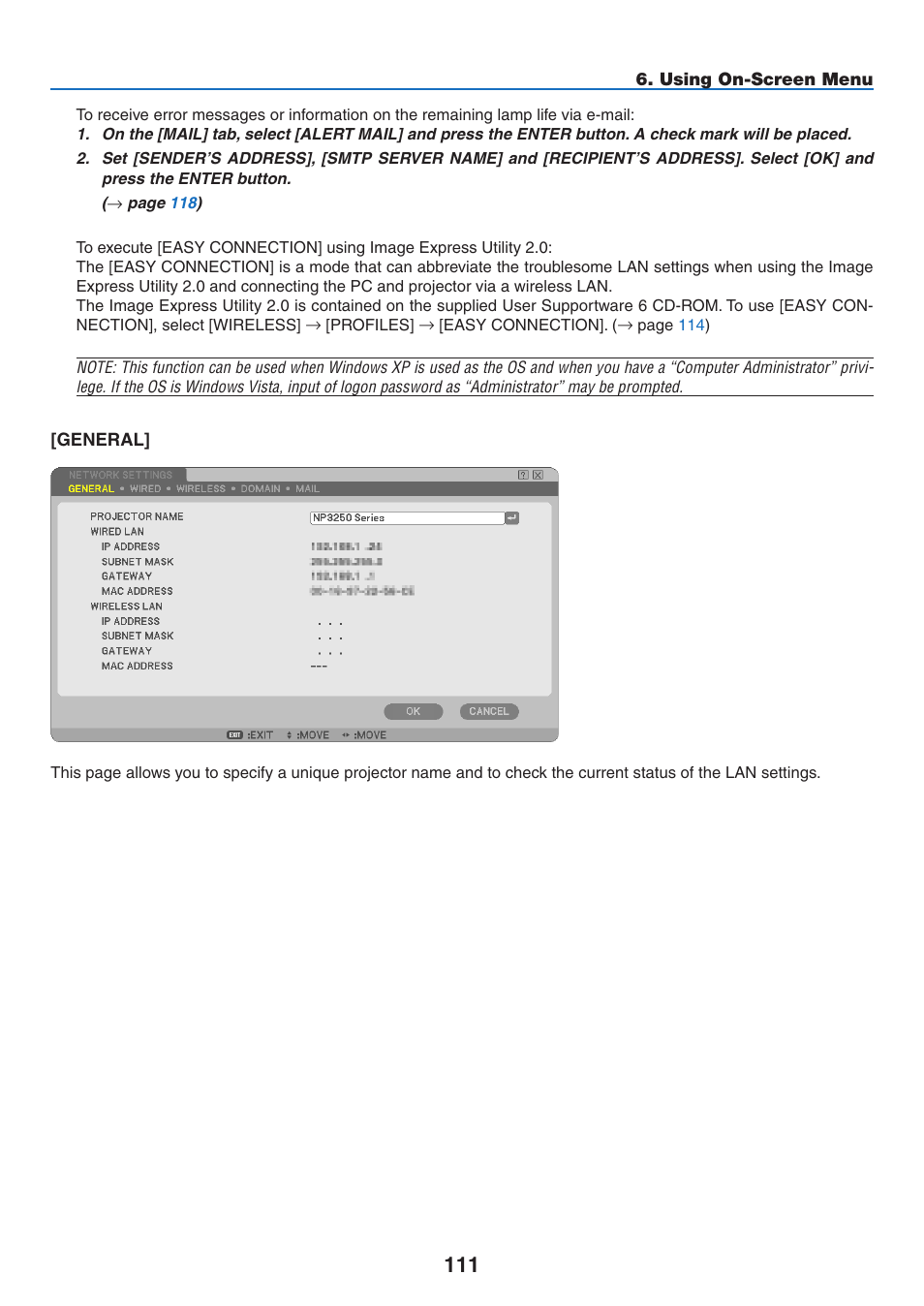 NEC NP2250 User Manual | Page 125 / 183