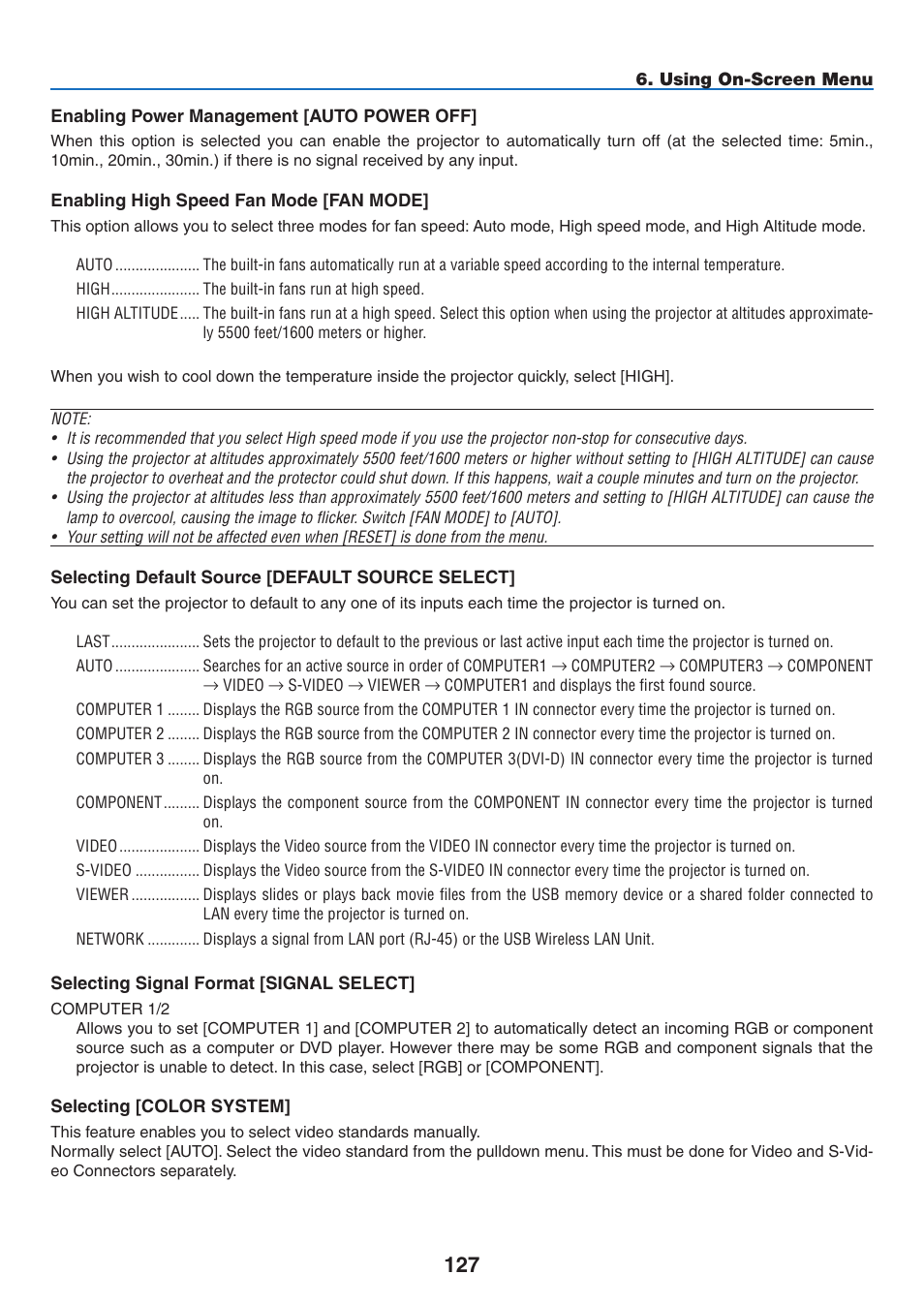 NEC NP2250 User Manual | Page 141 / 183