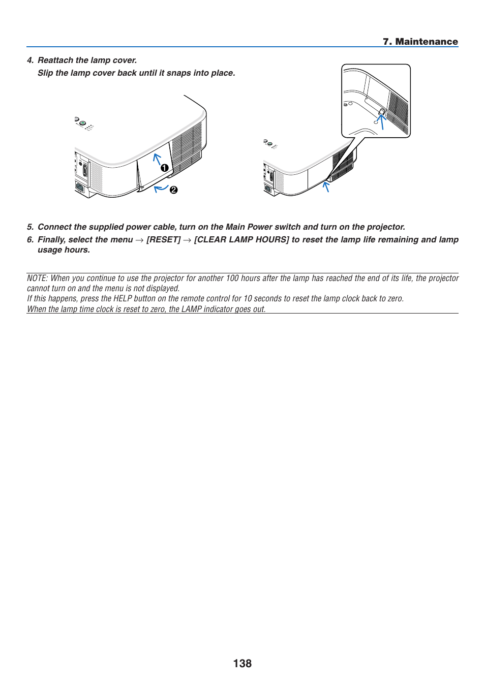 Maintenance | NEC NP2250 User Manual | Page 152 / 183