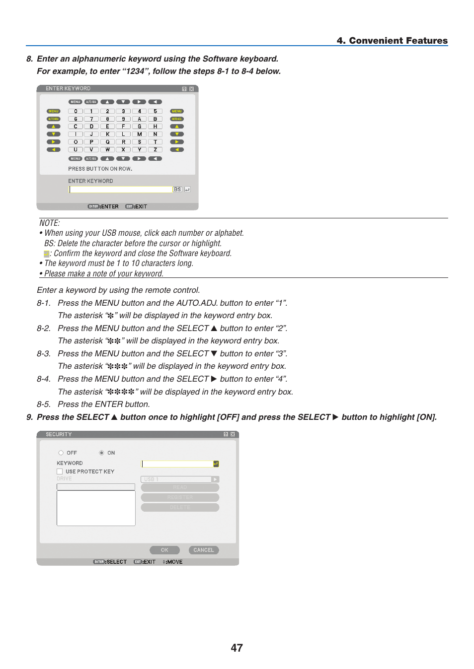 NEC NP2250 User Manual | Page 61 / 183