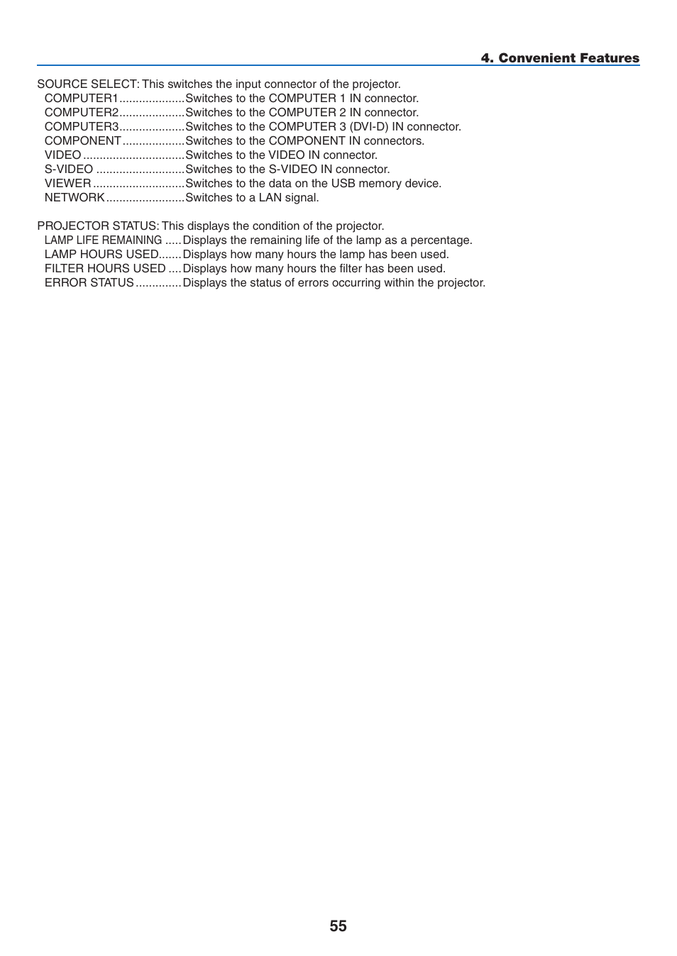 NEC NP2250 User Manual | Page 69 / 183