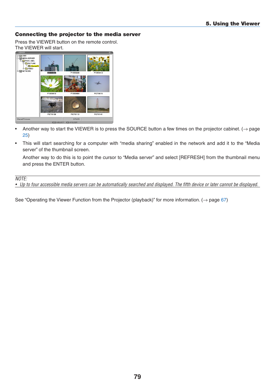 Connecting the projector to the media server | NEC NP2250 User Manual | Page 93 / 183