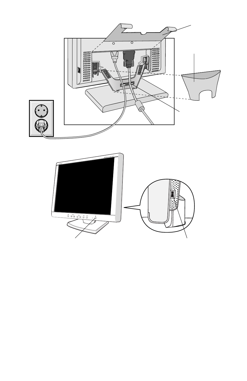 Tilt, Remove monitor stand for mounting | NEC LCD1550V User Manual | Page 9 / 27