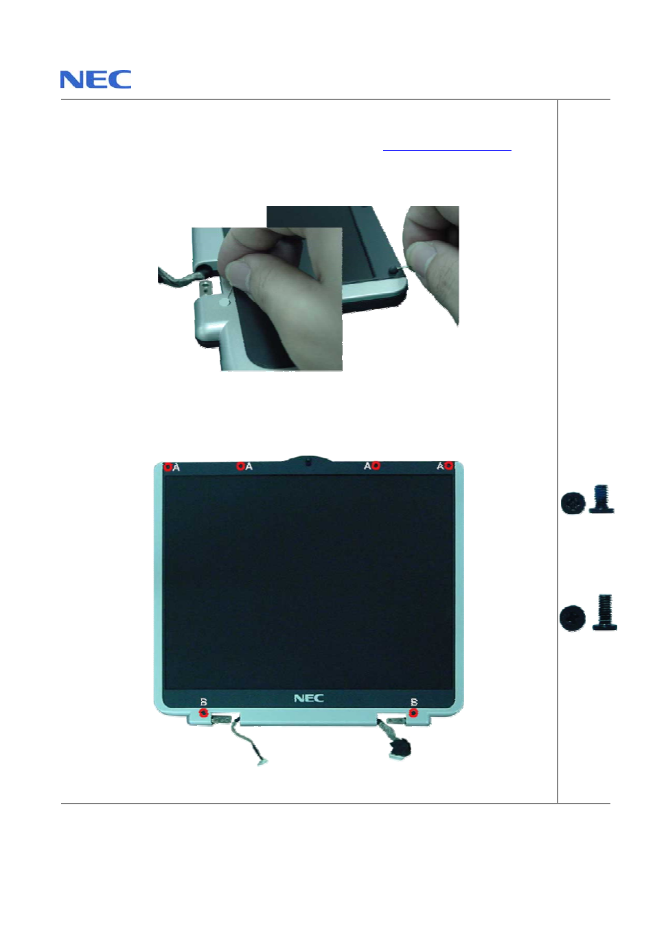 Removing the 15" lcd panel | NEC M400 User Manual | Page 14 / 30