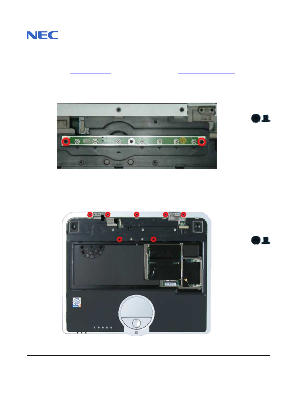 Removing the bottom cover | NEC M400 User Manual | Page 22 / 30